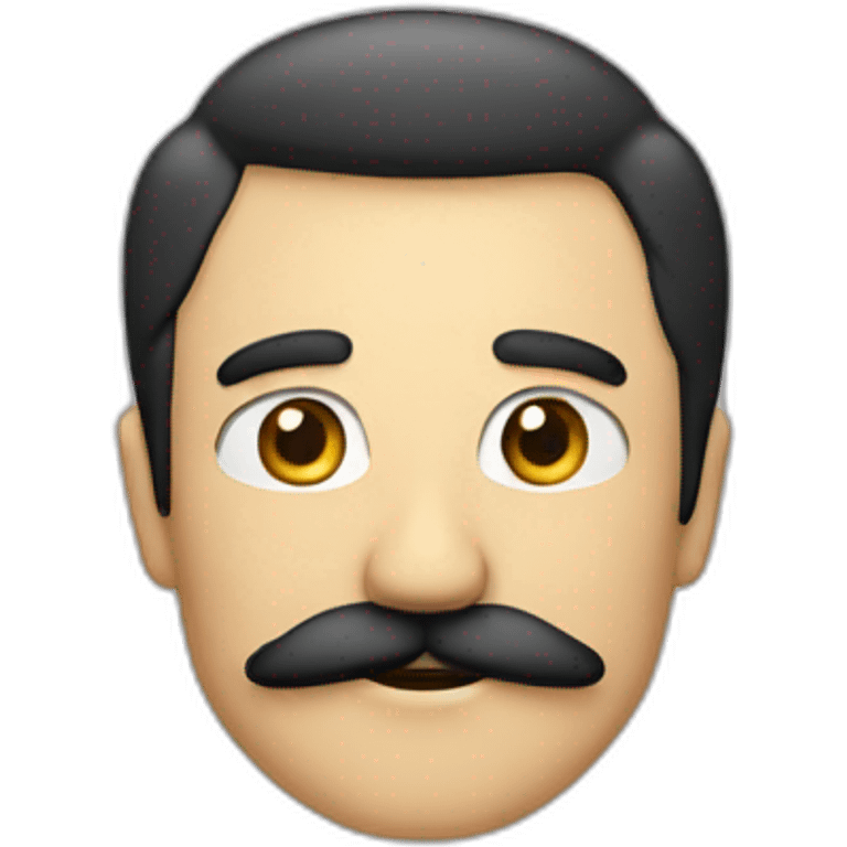 Homme avec une moustache carré emoji