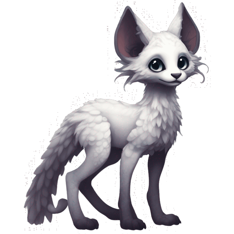  Cute Edgy Realistic Rare Fantasy eldritch Slim Vernid-Trico-Melprin-species by LiLaiRa, by Falvie, full body emoji