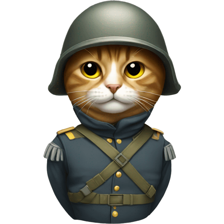 cat as soldier  emoji