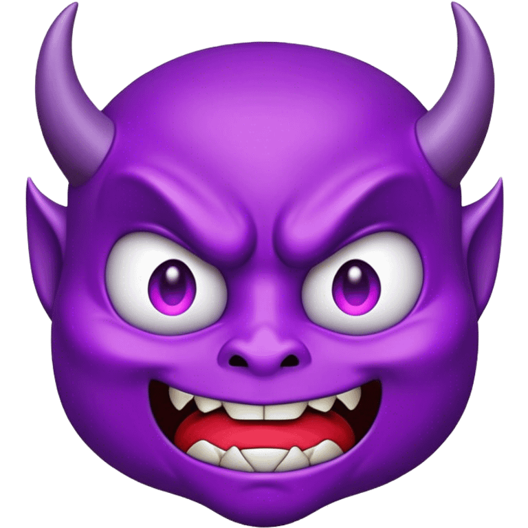 Purple devil with a pleading face emoji