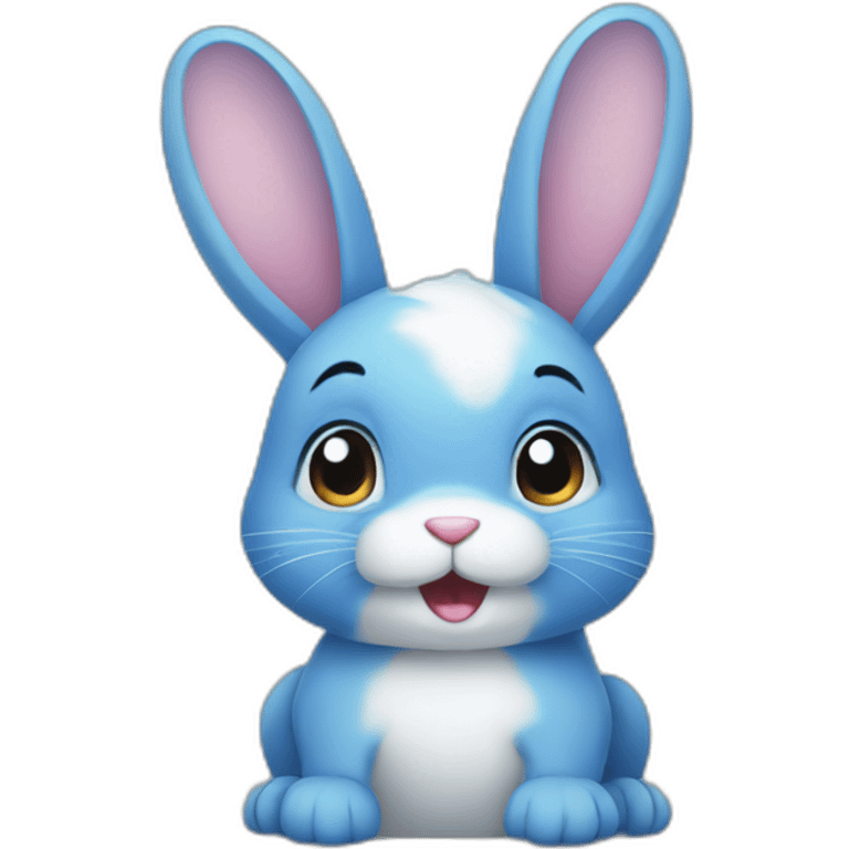 cute blue rabbit emoji