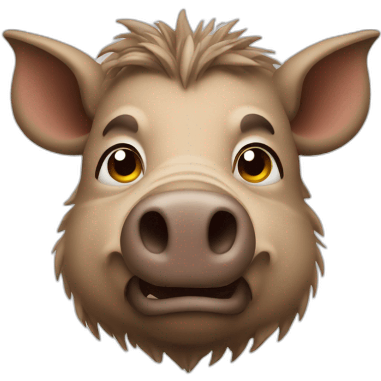 boar with one raised eyebrow emoji