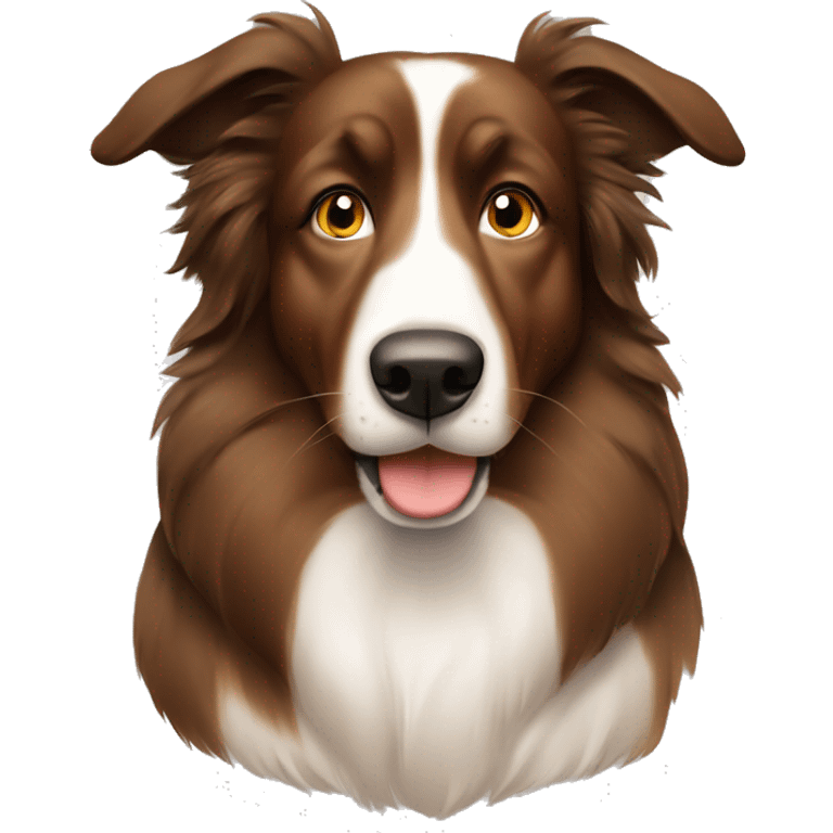 Brown bored collie with little bit of freckles on nose  emoji