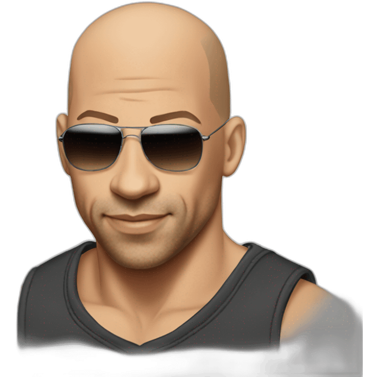 vin diesel cartoon wearing henley  emoji