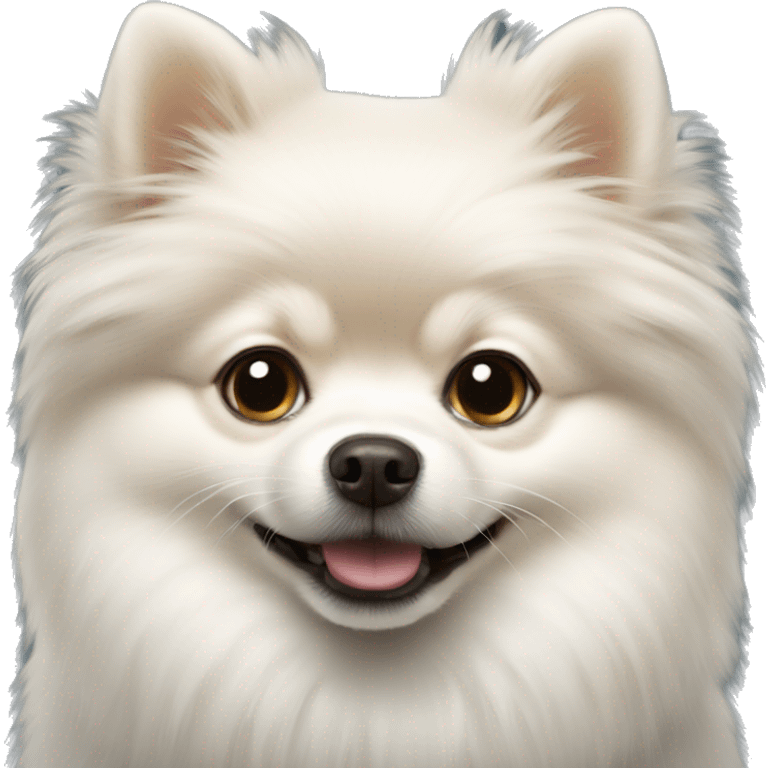 White Pomeranian  emoji