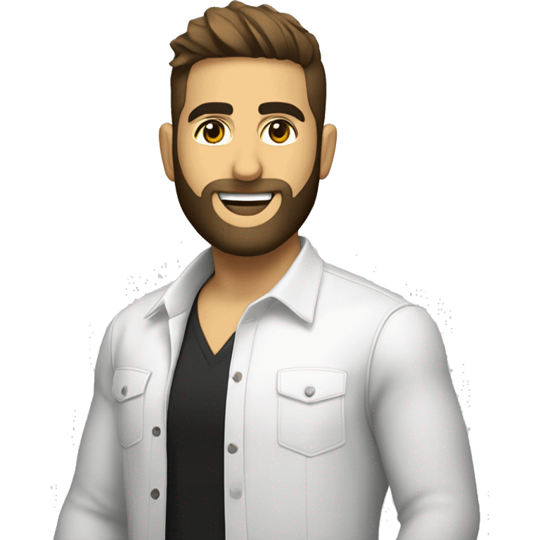 kendji en blouse blanche de scientifique emoji