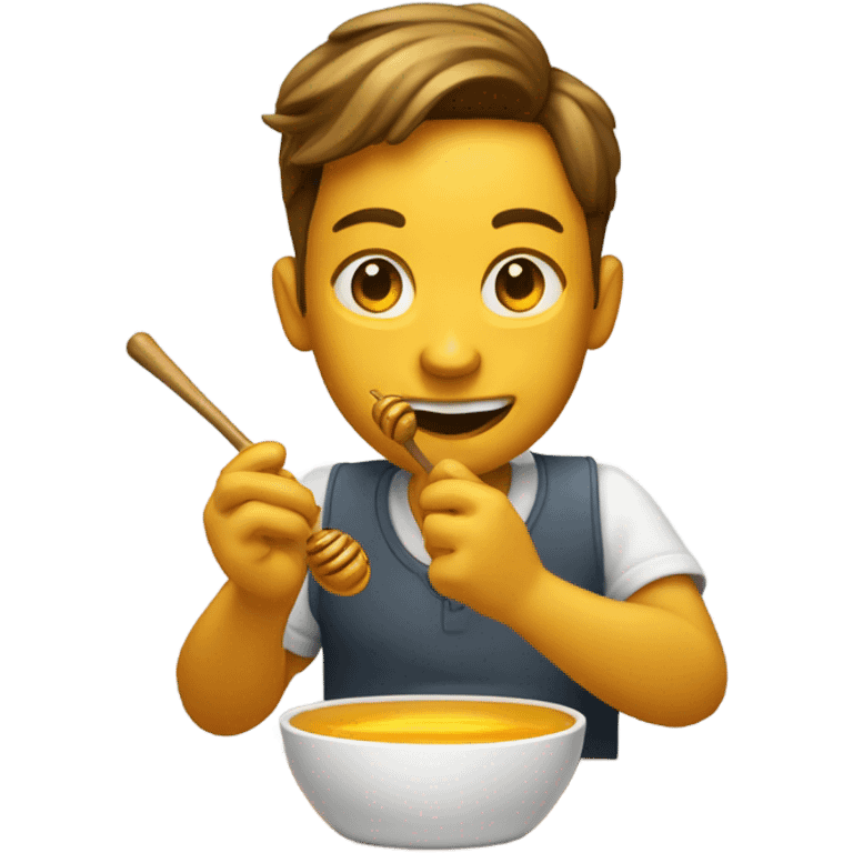 eating honey emoji