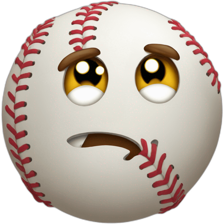 Deflated baseball emoji