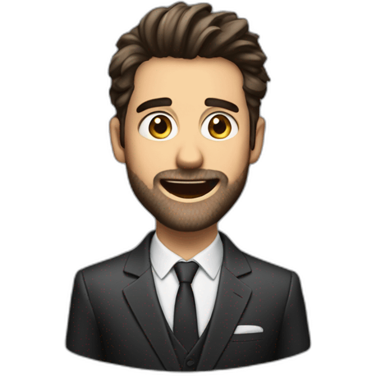 alex hormozi surprised wearing a suit emoji