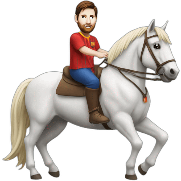 Messi sur un cheval emoji