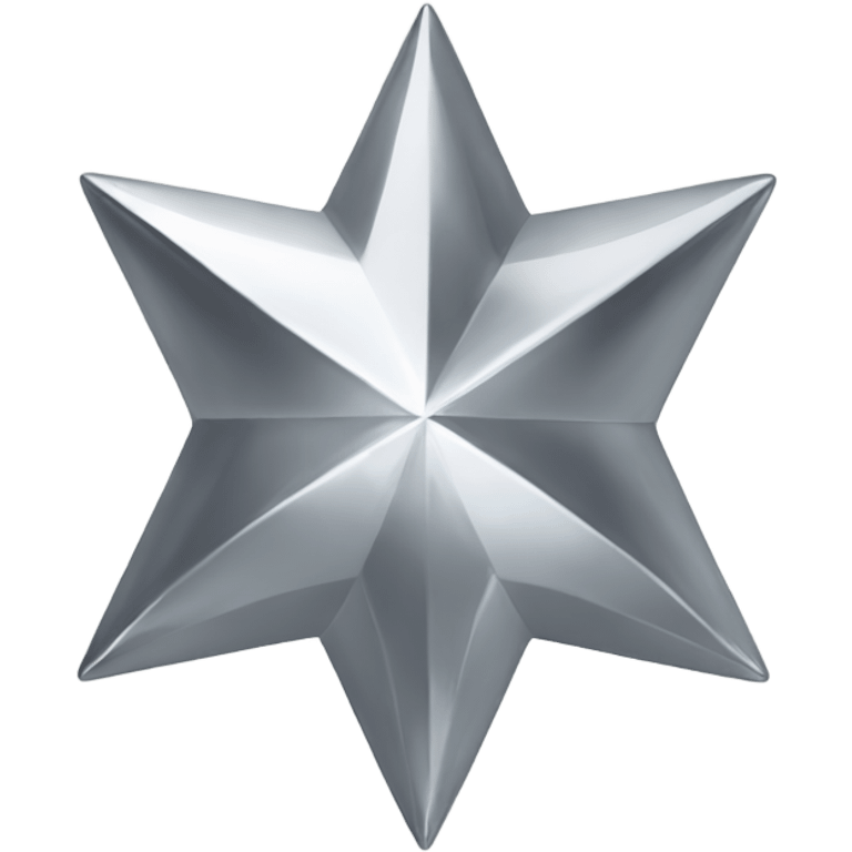 Silver chrome four-point star diamond emoji