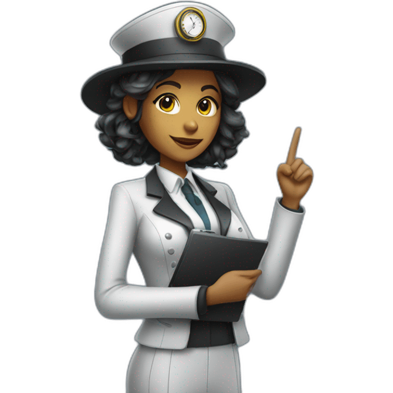 futuristic train stationmaster woman emoji