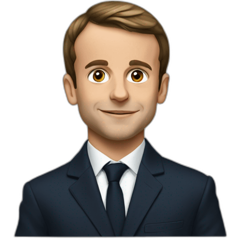 young emmanuel macron emoji