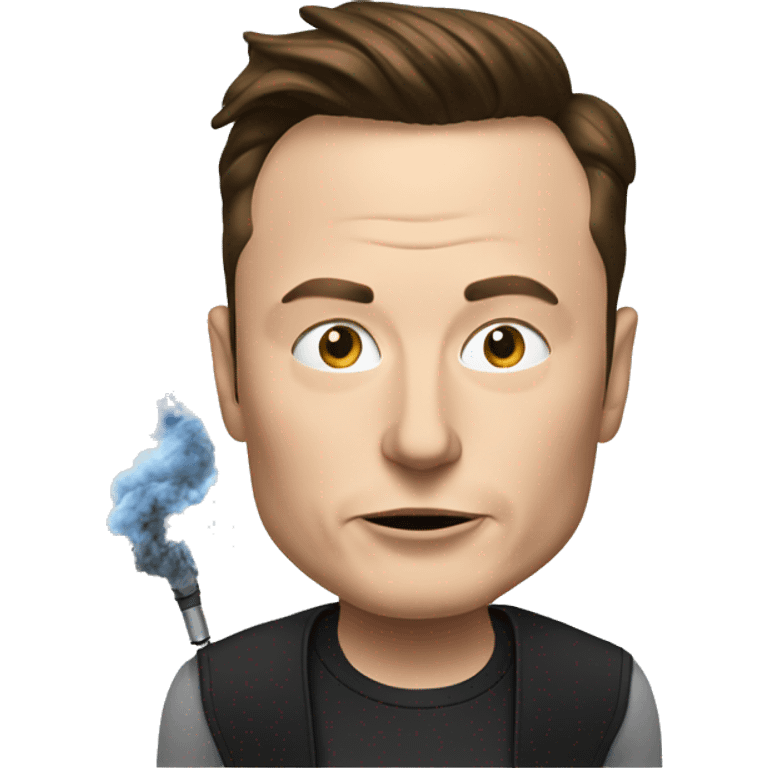 elon musk with vape emoji