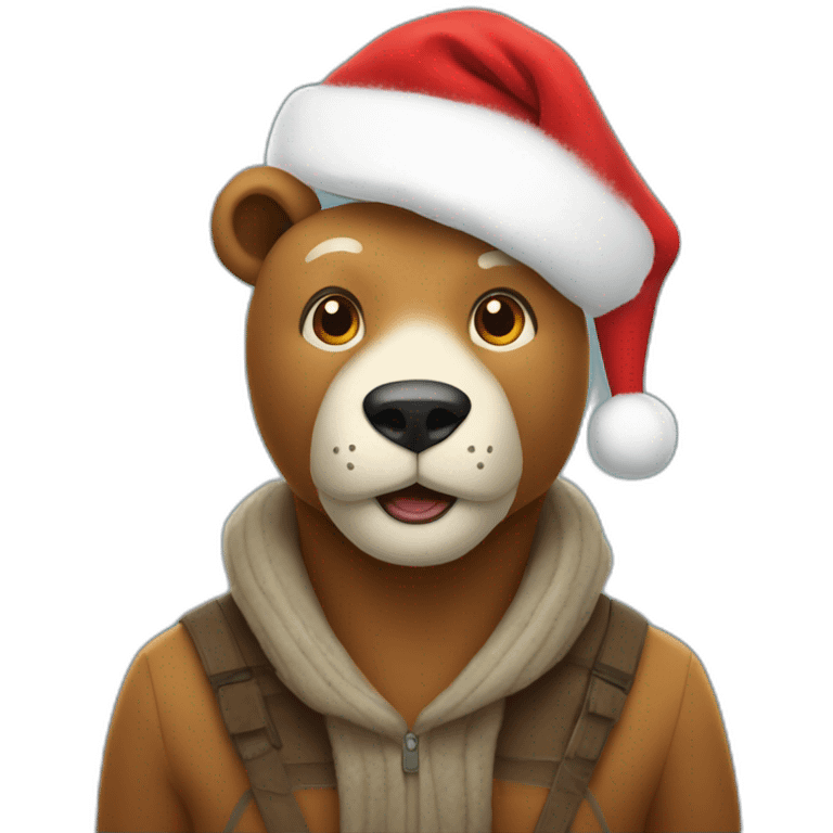 Ours qui fête Noël  emoji