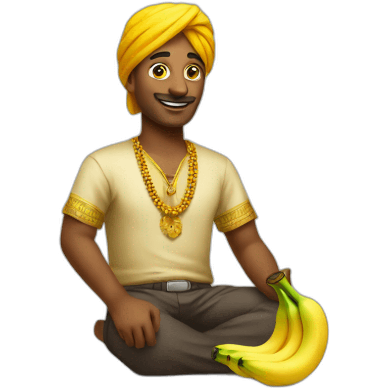 Indian selling banana emoji