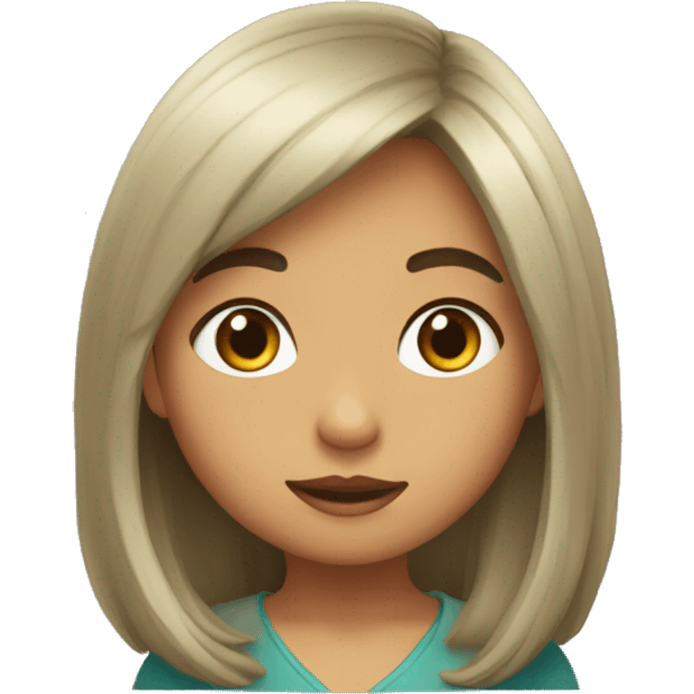 Niña albina emoji