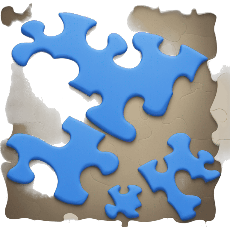 1 blue puzzle pieces emoji