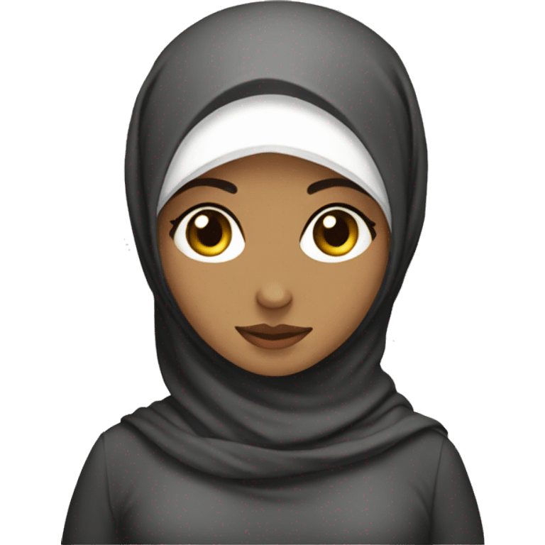 Hijabi girl watching phone emoji