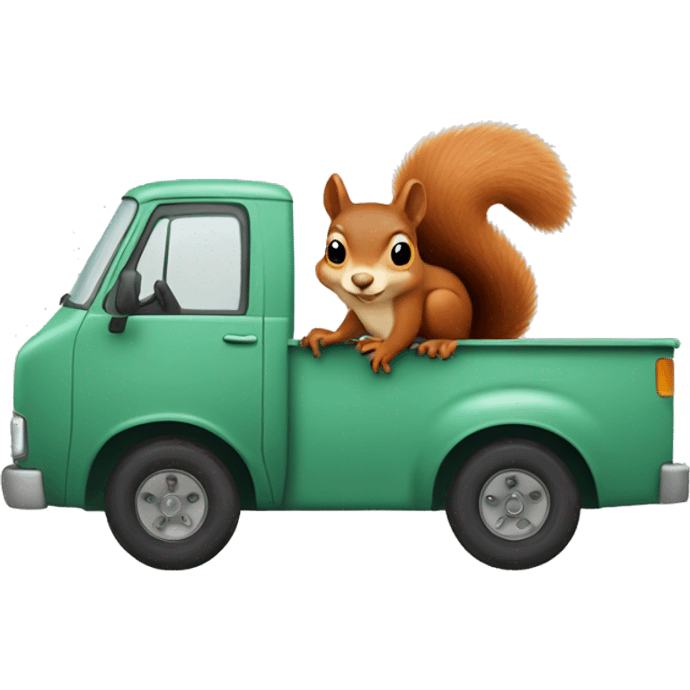 Squirrel in a truck emoji