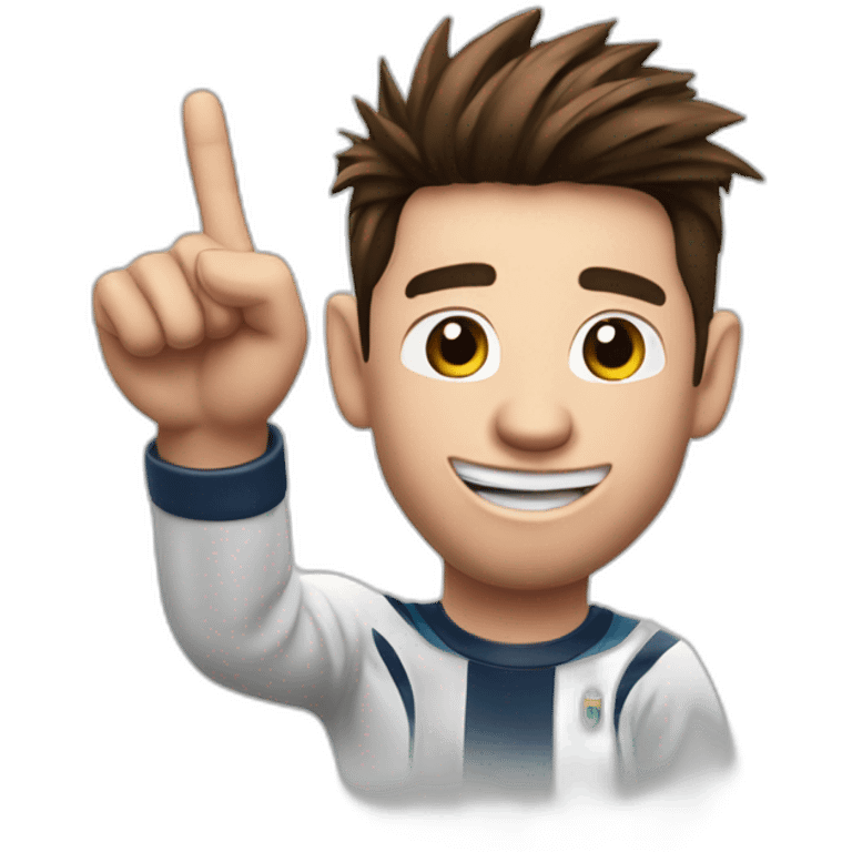 Messi Torjubel index finger up emoji