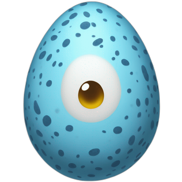 Blue speckled egg emoji