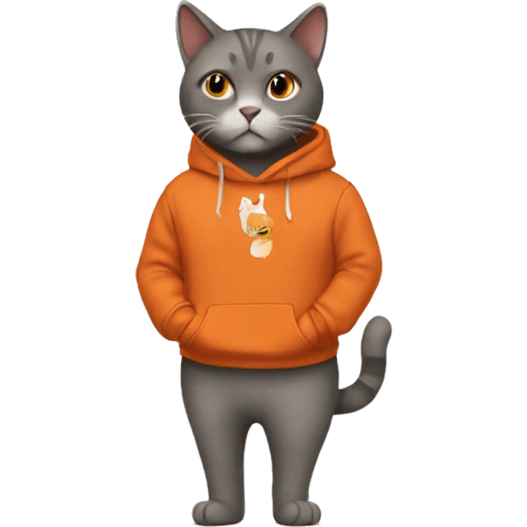 cat wearing burnt orange sweatshirt emoji