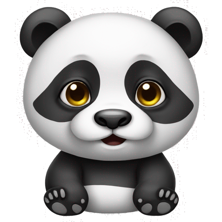 Shy panda emoji