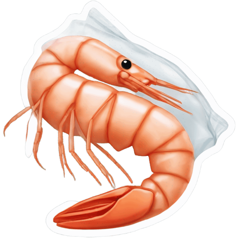 a bag of frozen shrimp emoji