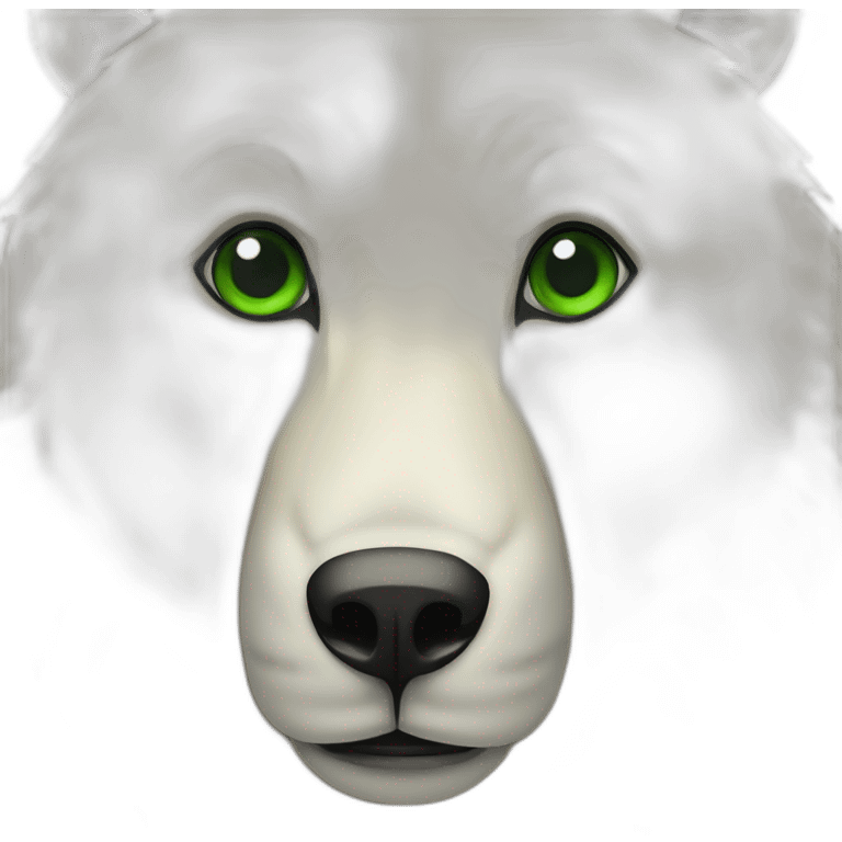 oso con ojo verde emoji