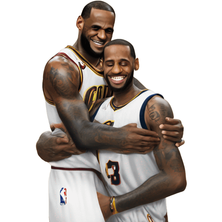 Lebron James hugging Allen Iverson emoji