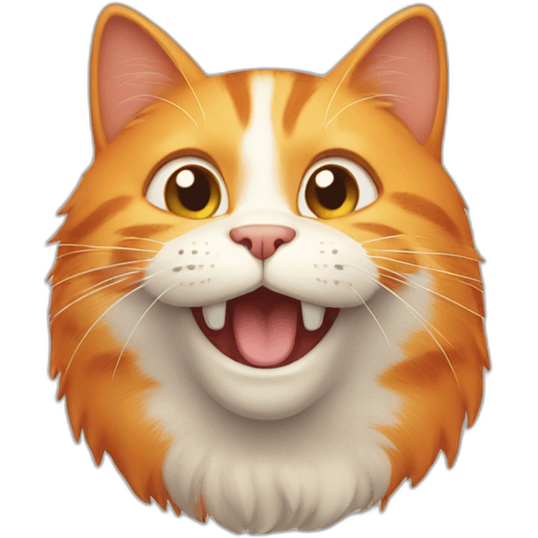 happy orange cat emoji