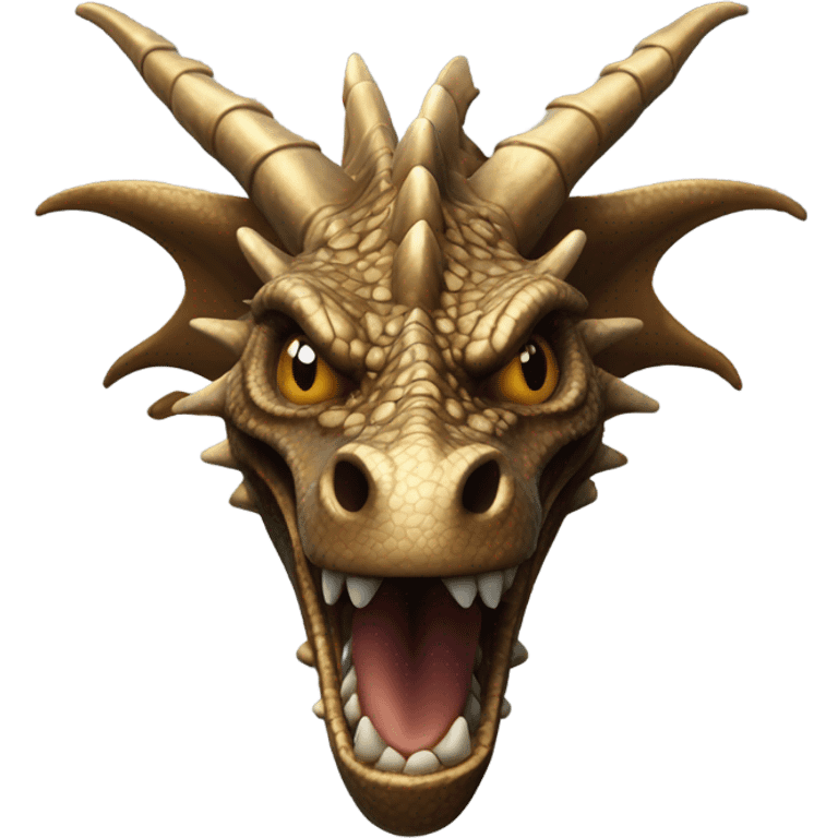 surprised bronze dragon head emoji