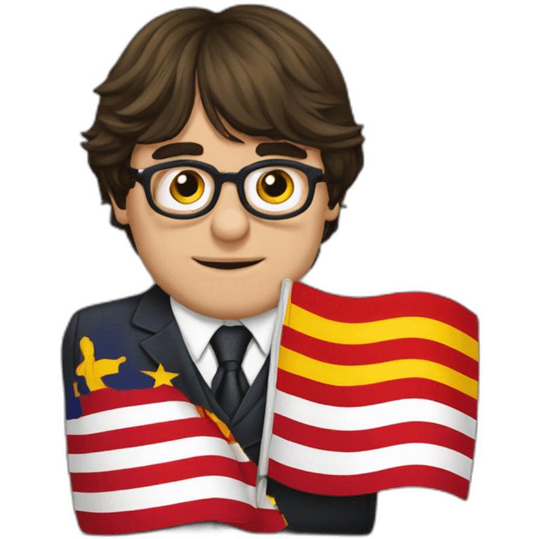 puigdemont bandera de españa emoji