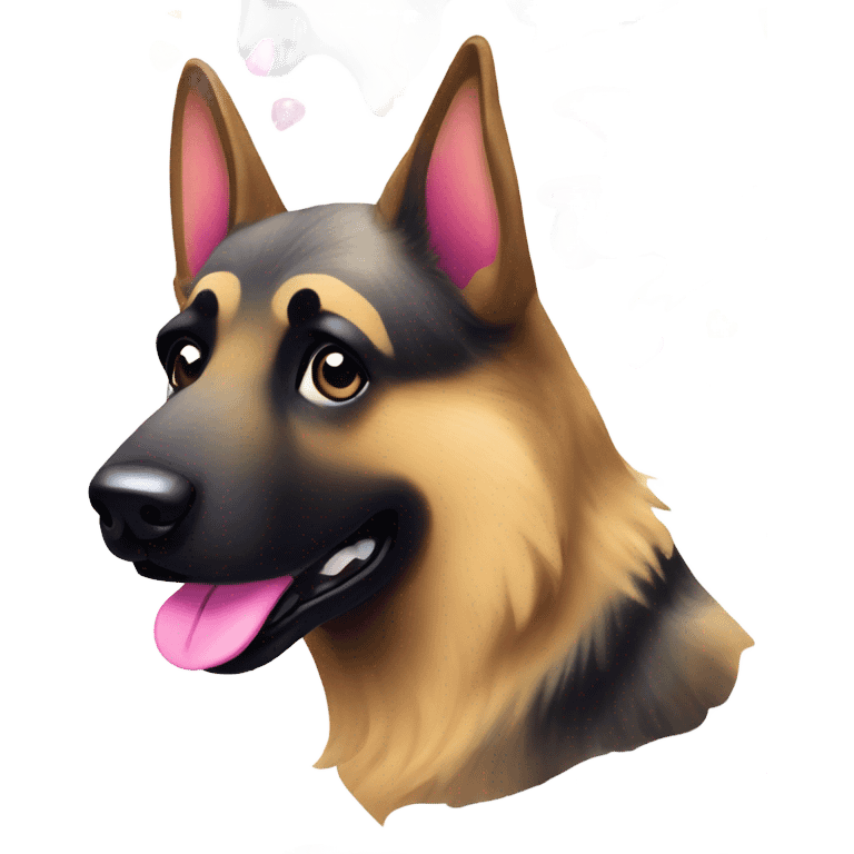 Lisa Frank Glitter German shepherd  emoji