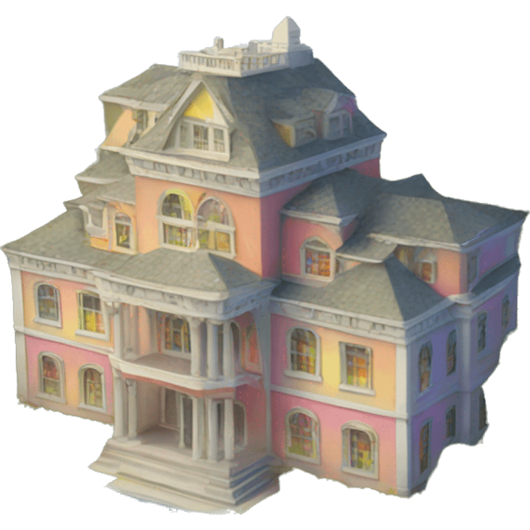 Rainbow mansion emoji