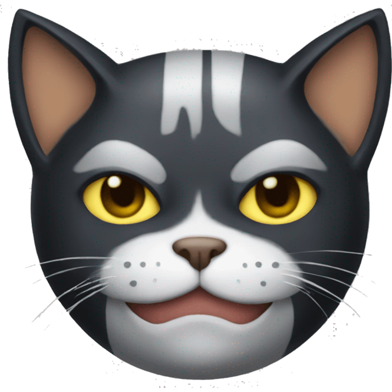 Cat wearing Batman mask emoji