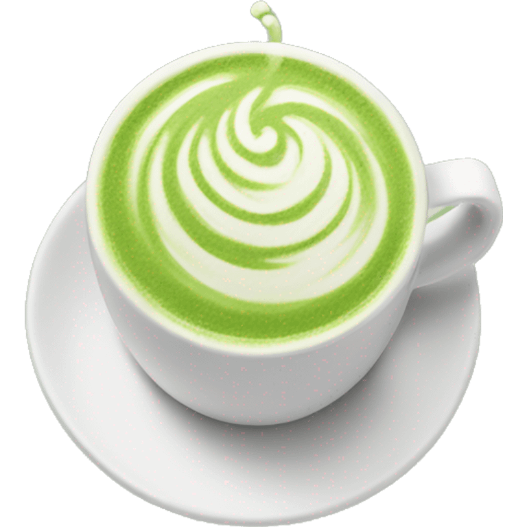 Matcha latte from starbucks, light green  emoji