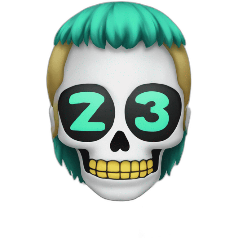 Skull emoji but Brook from one piece emoji