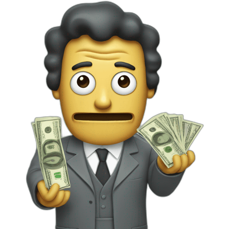 Fry from futurama Holding Money emoji