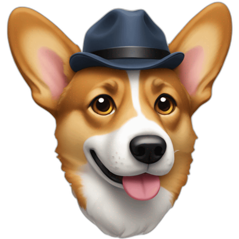 corgi as a private eye emoji