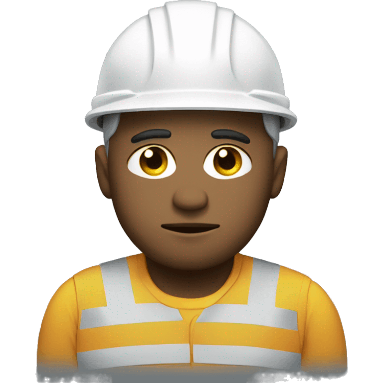 a sad builder with a white helmet emoji