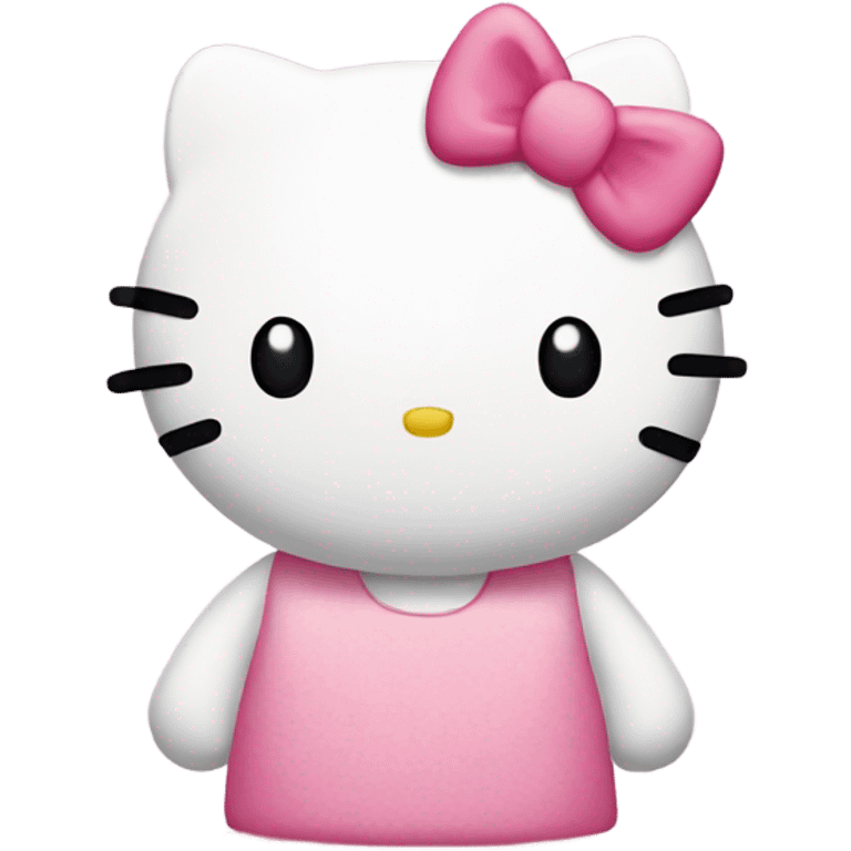 Hello kitty with happy face emoji