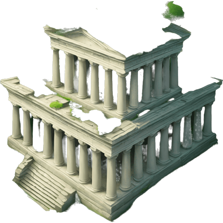 Overgrown Roman temple in the clouds emoji