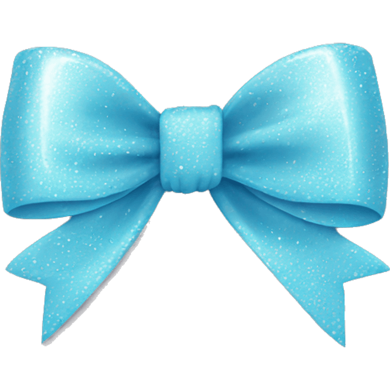 Light Blue bow with sparkles emoji