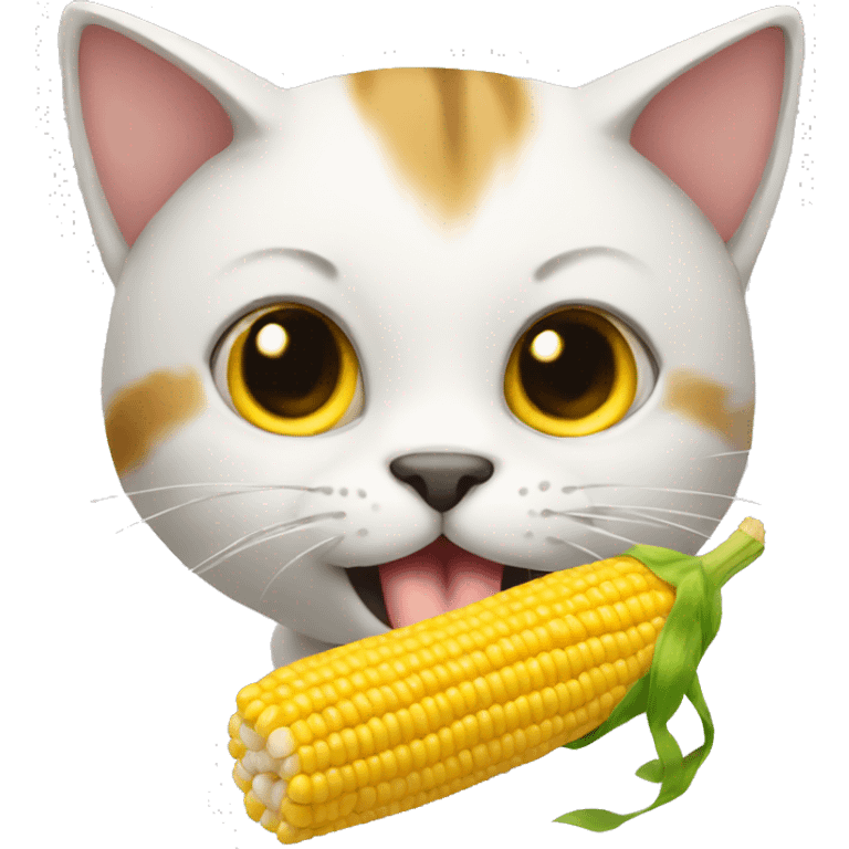 Cat eating corn  emoji