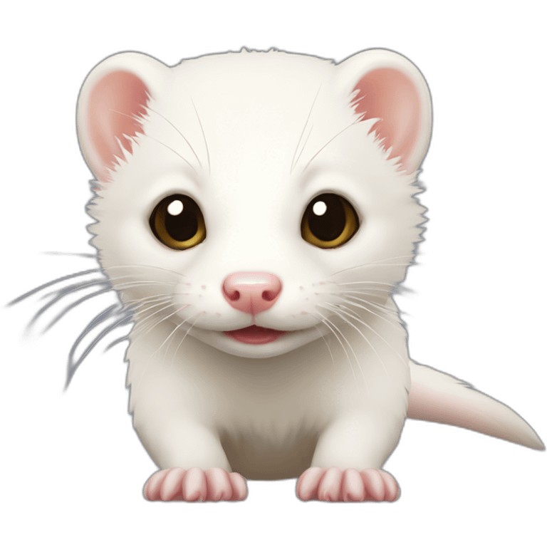 white albino ferret emoji