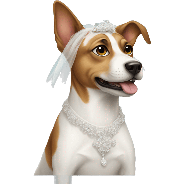 Dog bride emoji