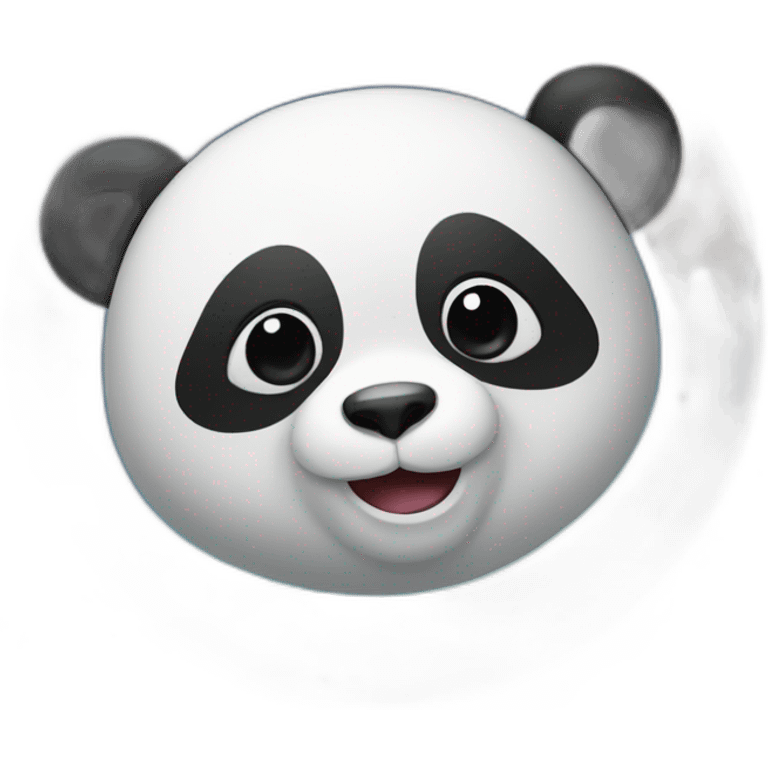 happy panda in a wonderful planet  emoji