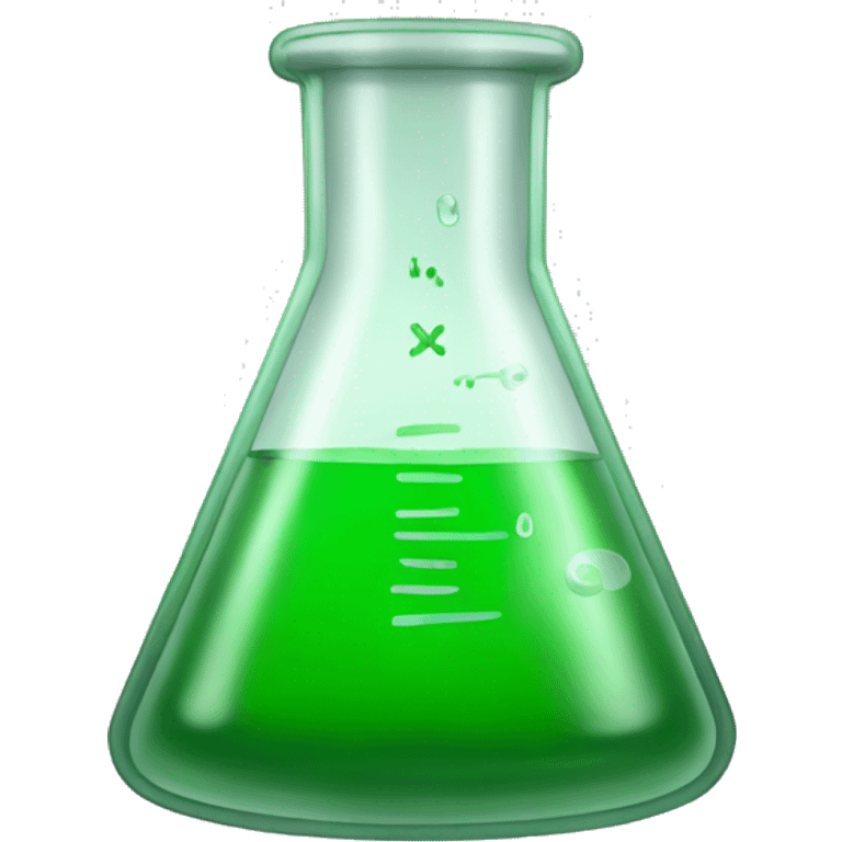 erlenmeyer flask with green liquid emoji